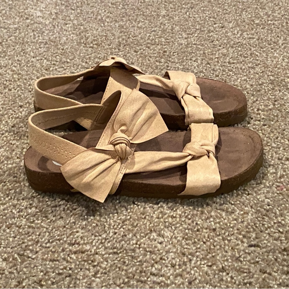 Suede and Cork Bottom Sandals
